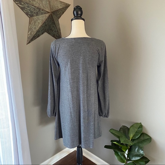 Altar'd State Long Sleeve Dress Gray Sz Small - Picture 5 of 11